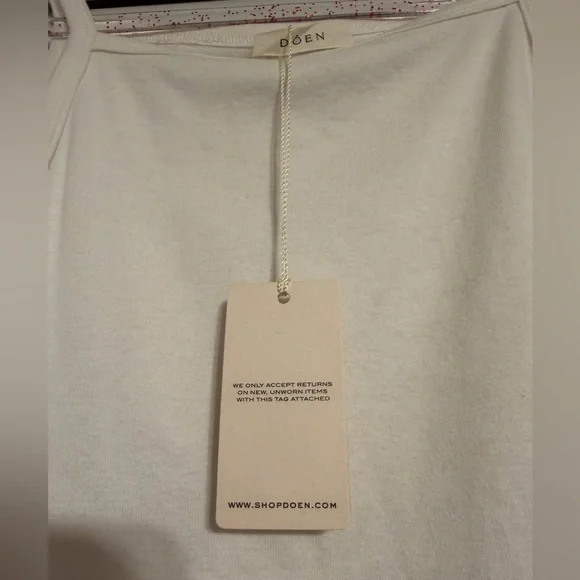 NWT DÔEN “Angie” Square Neck Tank in Salt / M - Picture 5 of 7